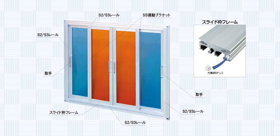スライド枠フレーム
