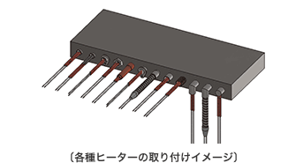 〔各種ヒーターの取り付けイメージ〕