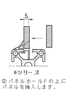 ②パネルホールドの上にパネルを挿入します。